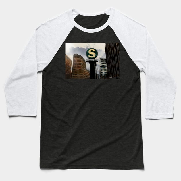 berlin city, potsdamer platz, s-bahn Baseball T-Shirt by hottehue